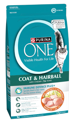 Purina One Coat & Hairball Chicken 1.4kg