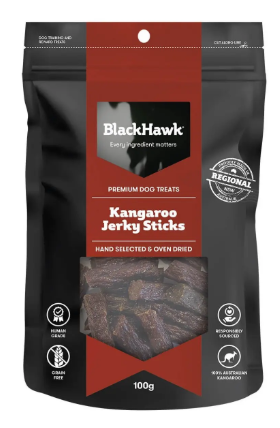 Blackhawk Dog Treat Kangaroo Jerky Sticks 100g
