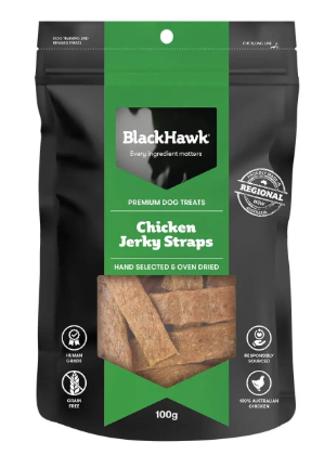 Blackhawk Dog Treat Chicken Jerky Straps 100g