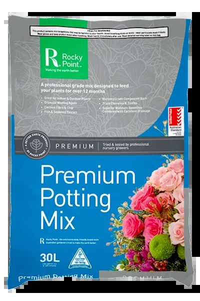 Rocky Point Potting Mix Premium 30ltr (blue Bag)