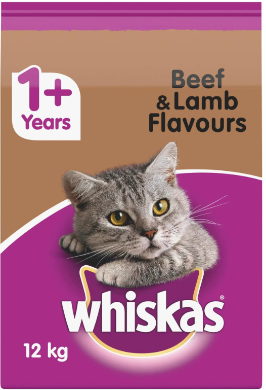 Whiskas Beef & Lamb 12kg