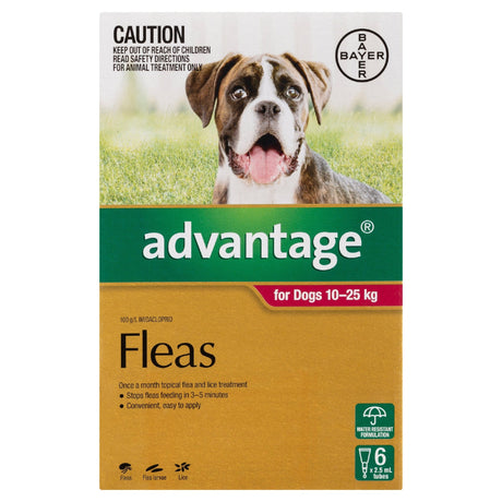 Advantage Dog 10-25kg Large [pk:6]