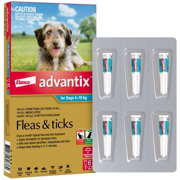 Advantix Dog 4-10kg Medium [pk:6]