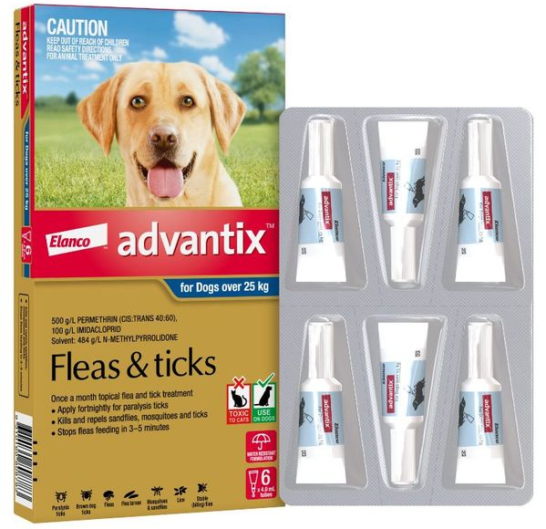 Advantix Dog 25kg+ Xl [pk:6]