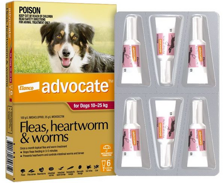 Advocate Dog 10-25kgs Large [pk:6]