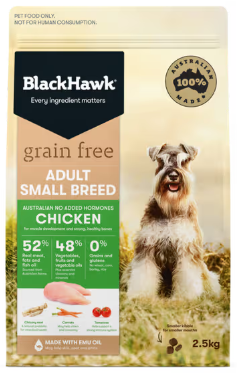 Blackhawk Dog Adult Grain Free Chicken Small Breed [wt:2.5 Kg]