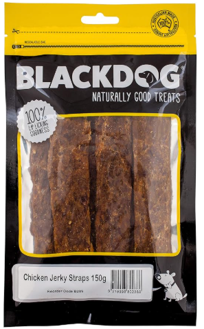 Blackdog Chicken Jerky Straps 150g