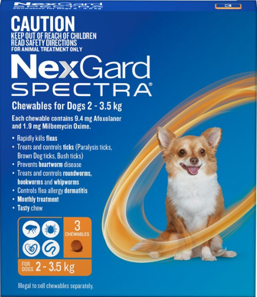Nexgard Spectra Dogs 2-3.5kg [pk:3]