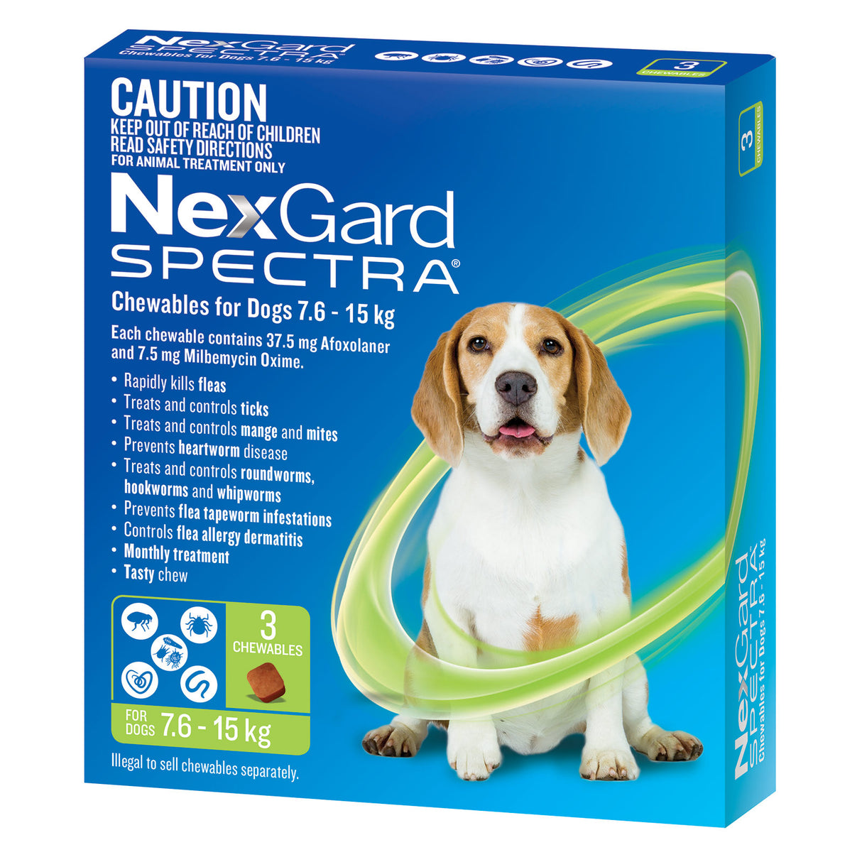 Nexgard Spectra Dogs 7.6-15kg [pk:3]