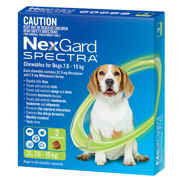 Nexgard Spectra Dogs 7.6-15kg [pk:3]
