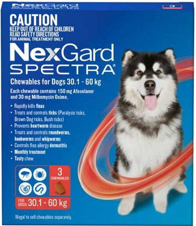 Nexgard Spectra Dogs 30-60kg [pk:3]