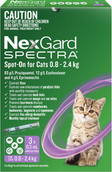 Nexgard Spectra Cats 0.8 - 2.4kg [pk:3]