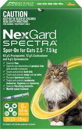 Nexgard Spectra Cats 2.5kg - 7.5kg [pk:6]