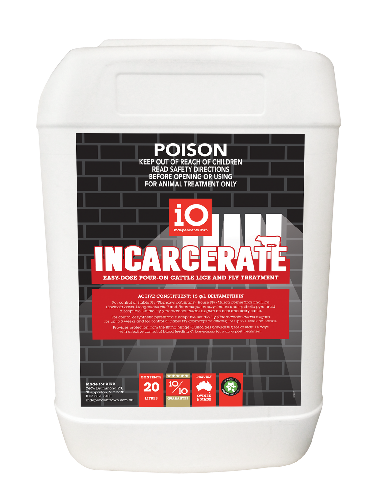 Incarcerate Pour On  ** [vol:20 Ltr]