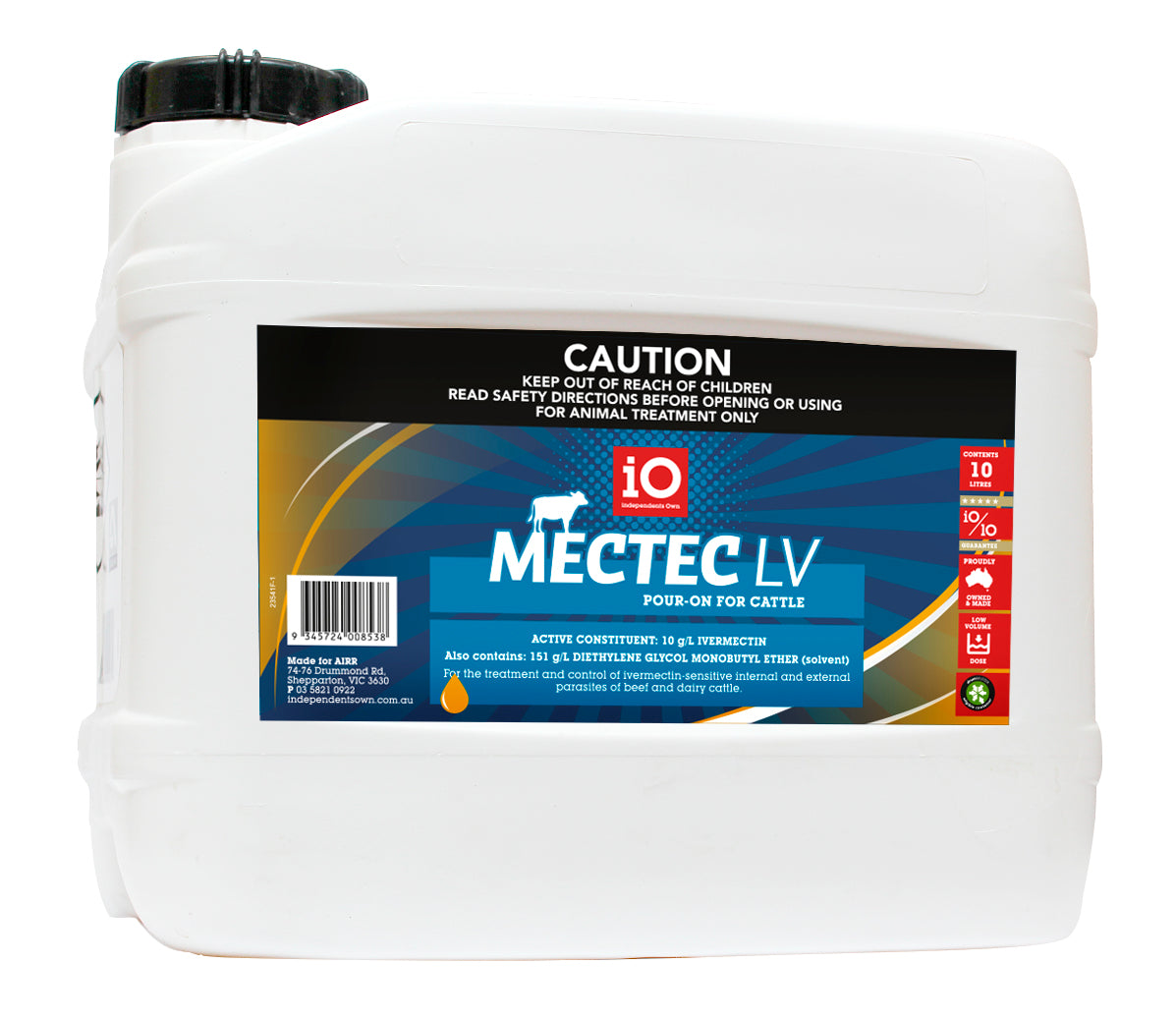 Mectec Lv Cattle Pour On 500ml  Io