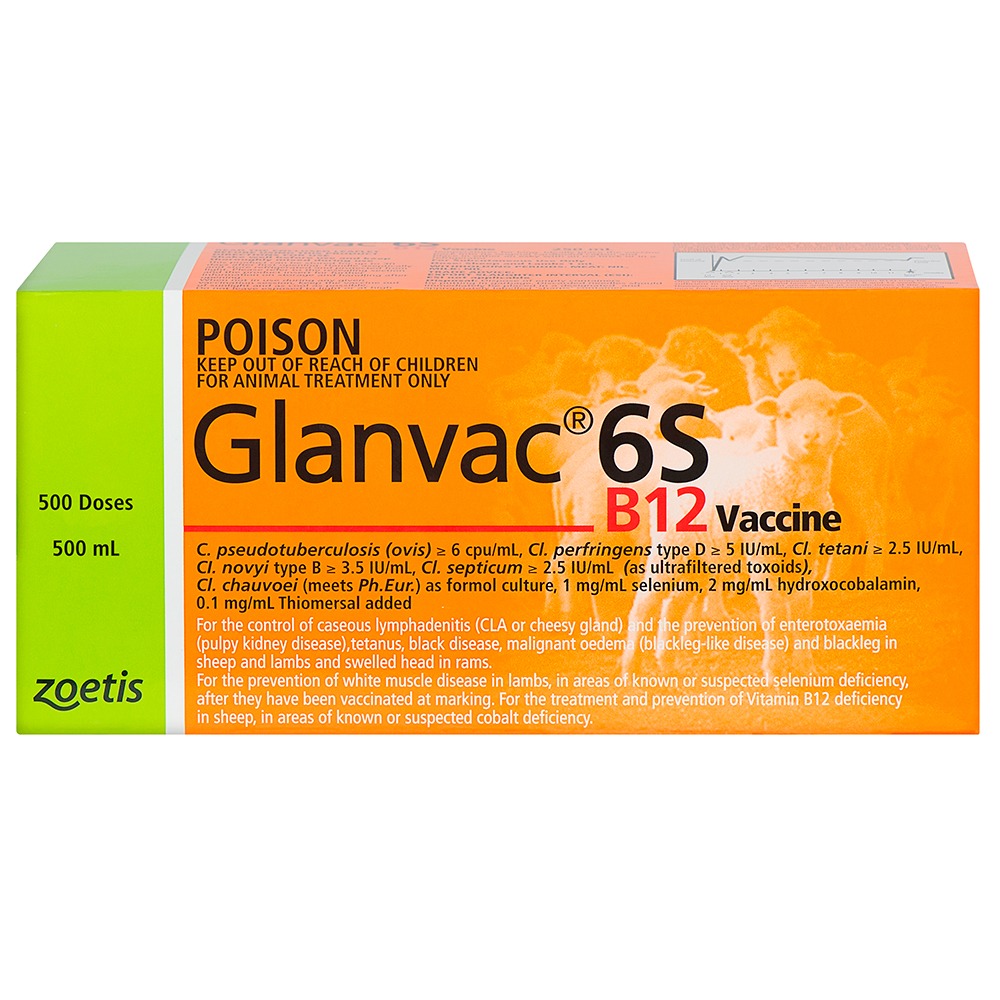 Glanvac 6s B12 500ml  Zoetis  **