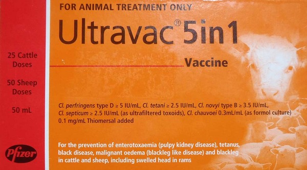 Ultravac 5 In 1 Zoetis** [vol:50 Ml]