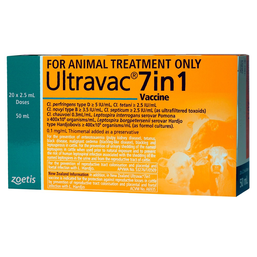 Ultravac 7 In 1 Cattle Zoetis** [vol:50 Ml]