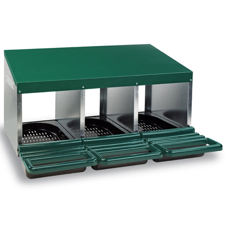 Metal Nesting Box W/ Roll Away 3 Hole